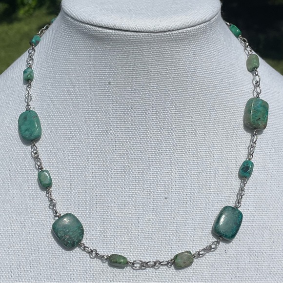 Turquoise 925 Sterling Silver Necklace - Picture 6 of 11